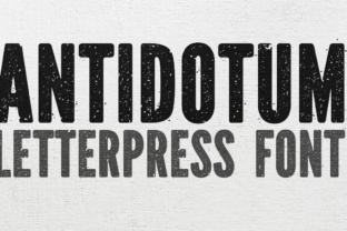 Antidotum Font: Gritty Letterpress Display for Web Design