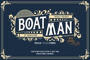 Boatman Font: Vintage Display Type for Brand Identity