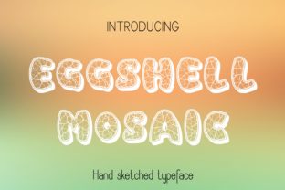 Eggshell Mosaic Font for Handmade Crafts