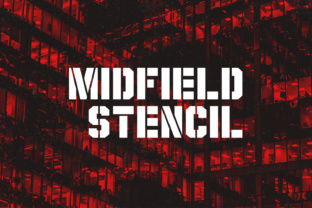 Midfield Stencil Font for Bold Small Business Branding