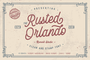 Rusted Orlando Font: Vintage Display Typography for Web Design