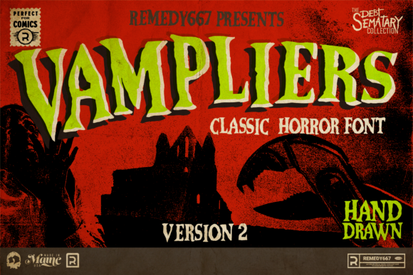 Vampliers: A Handmade Horror Font for Web Design